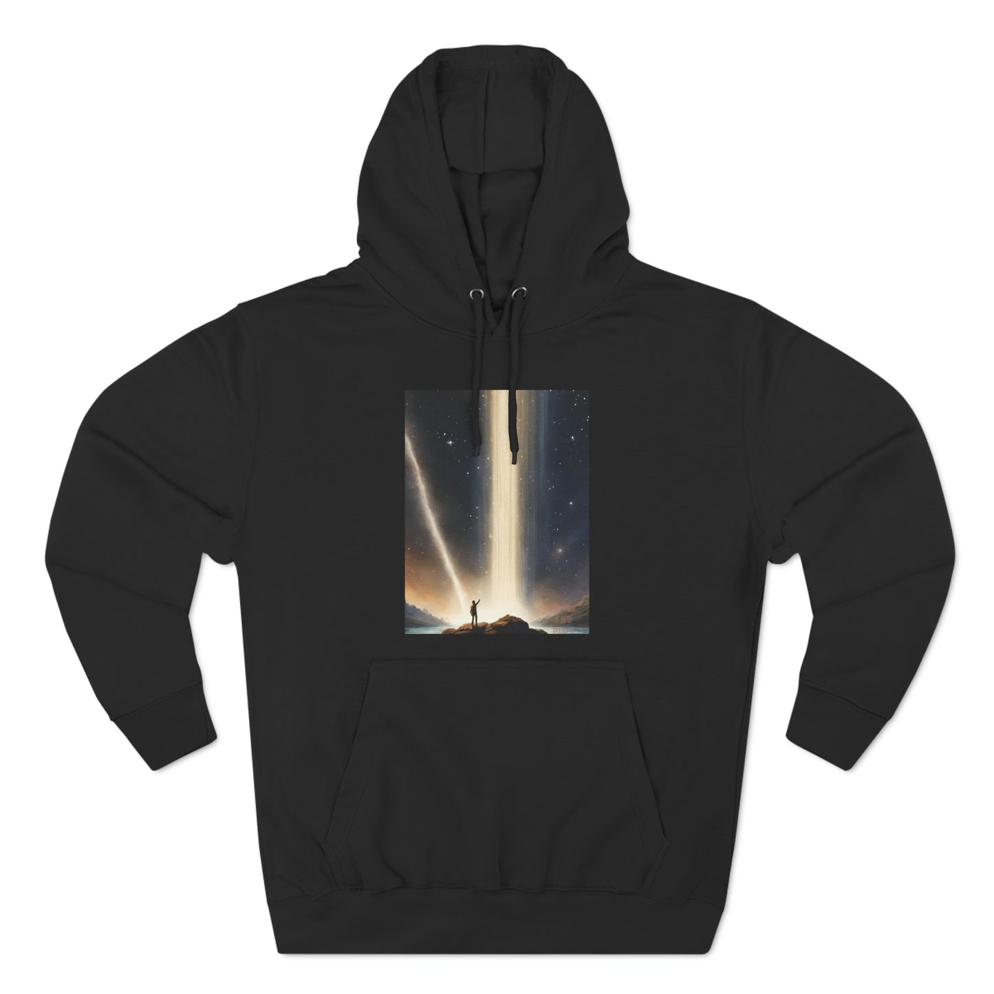 ProseAndPlot: Galactic Waterfall, Three-Panel Fleece Hoodie