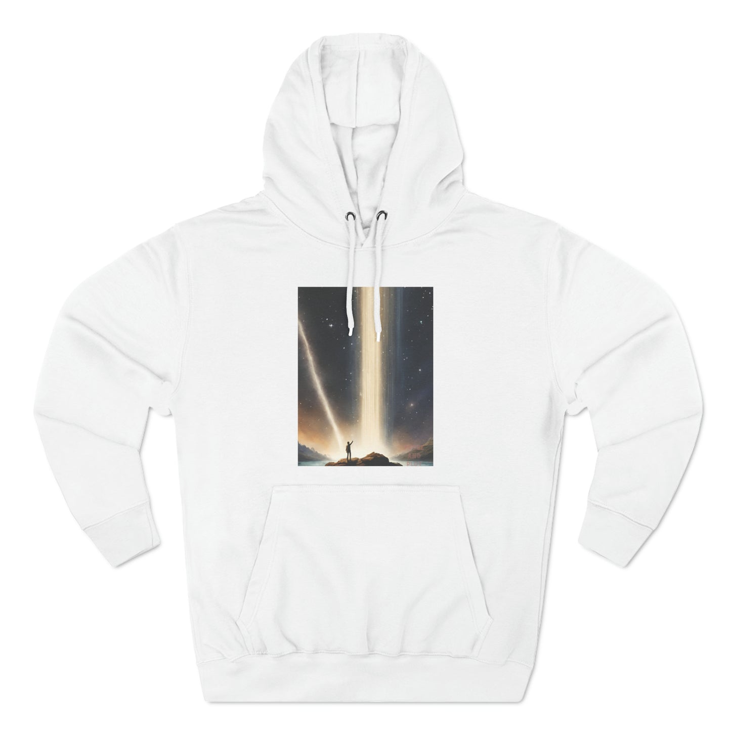 ProseAndPlot: Galactic Waterfall, Three-Panel Fleece Hoodie