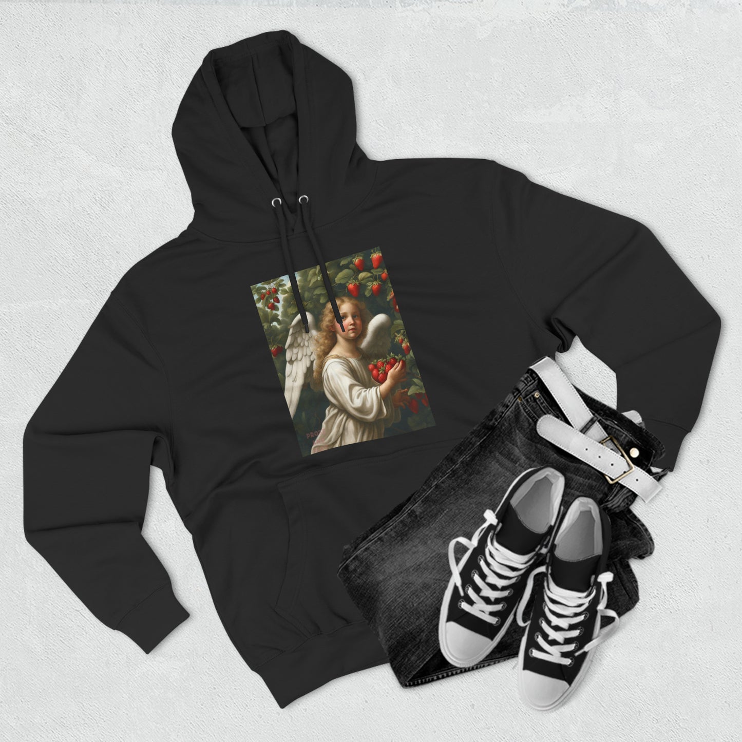 ProseAndPlot: The Angelic Strawberry Tree 3, Three-Panel Fleece Hoodie